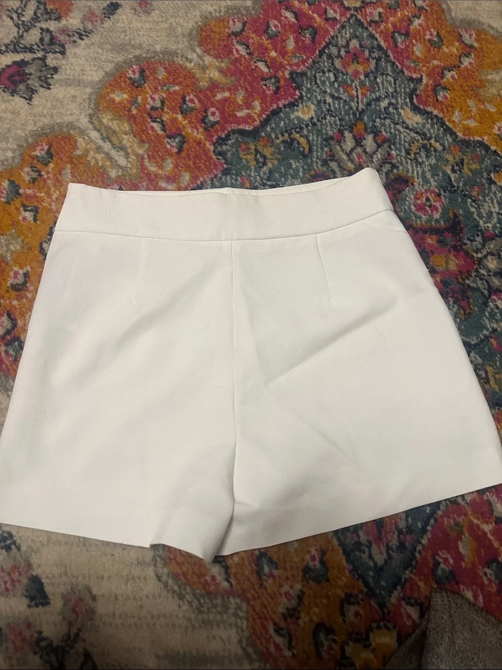 Zara White Skort with Front Pleat